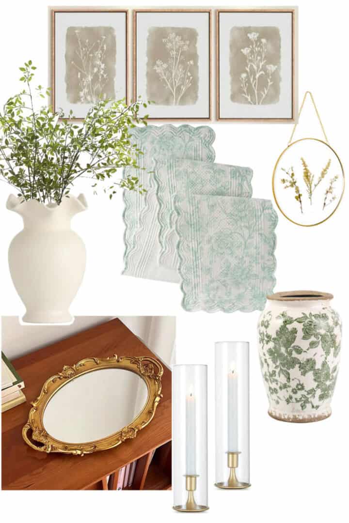 cottage style spring decor ideas for kitchen and dining room