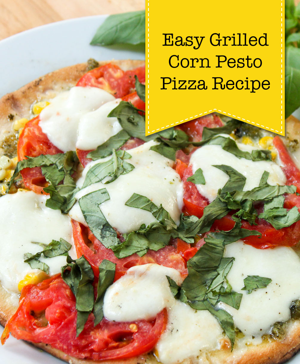 Grilled Corn Pesto Pizza