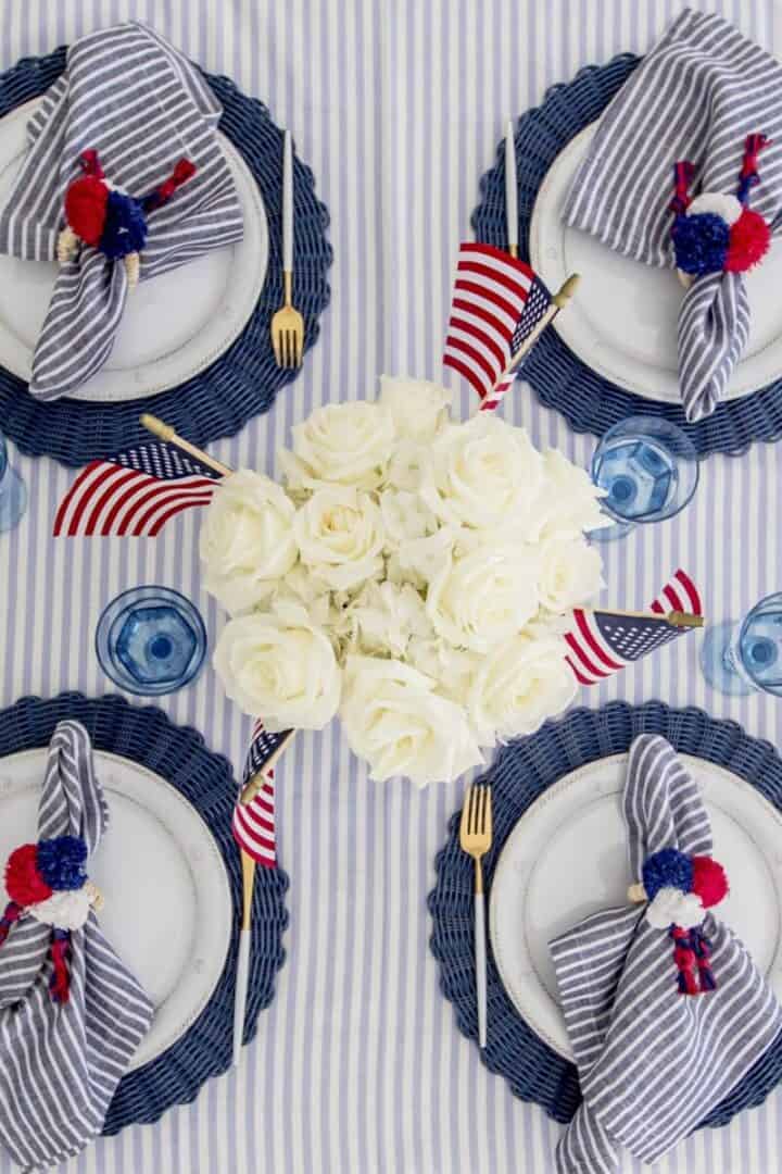 fourth of july tablescape