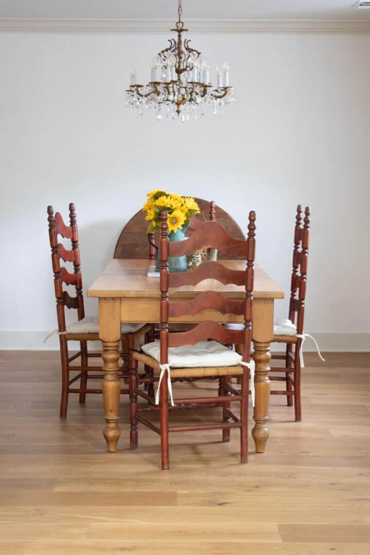 simple vintage dining room