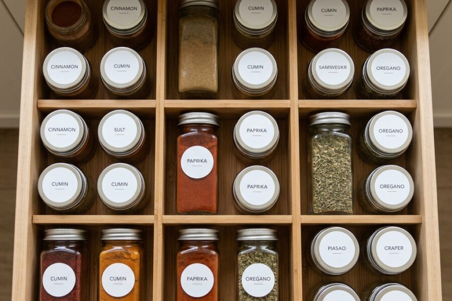 Genius Upcycled Pantry and Spice Station Ideas